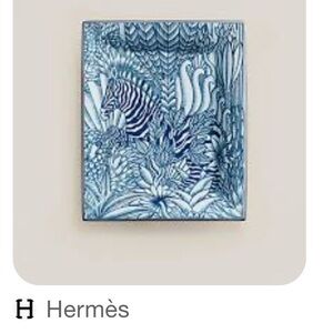 Hermès Zebra blue decorative Tray